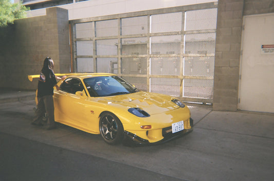 Unveiling DROP 001: Tee Shirt Collection Look Book Shoot with Our Initial D Spec RX7