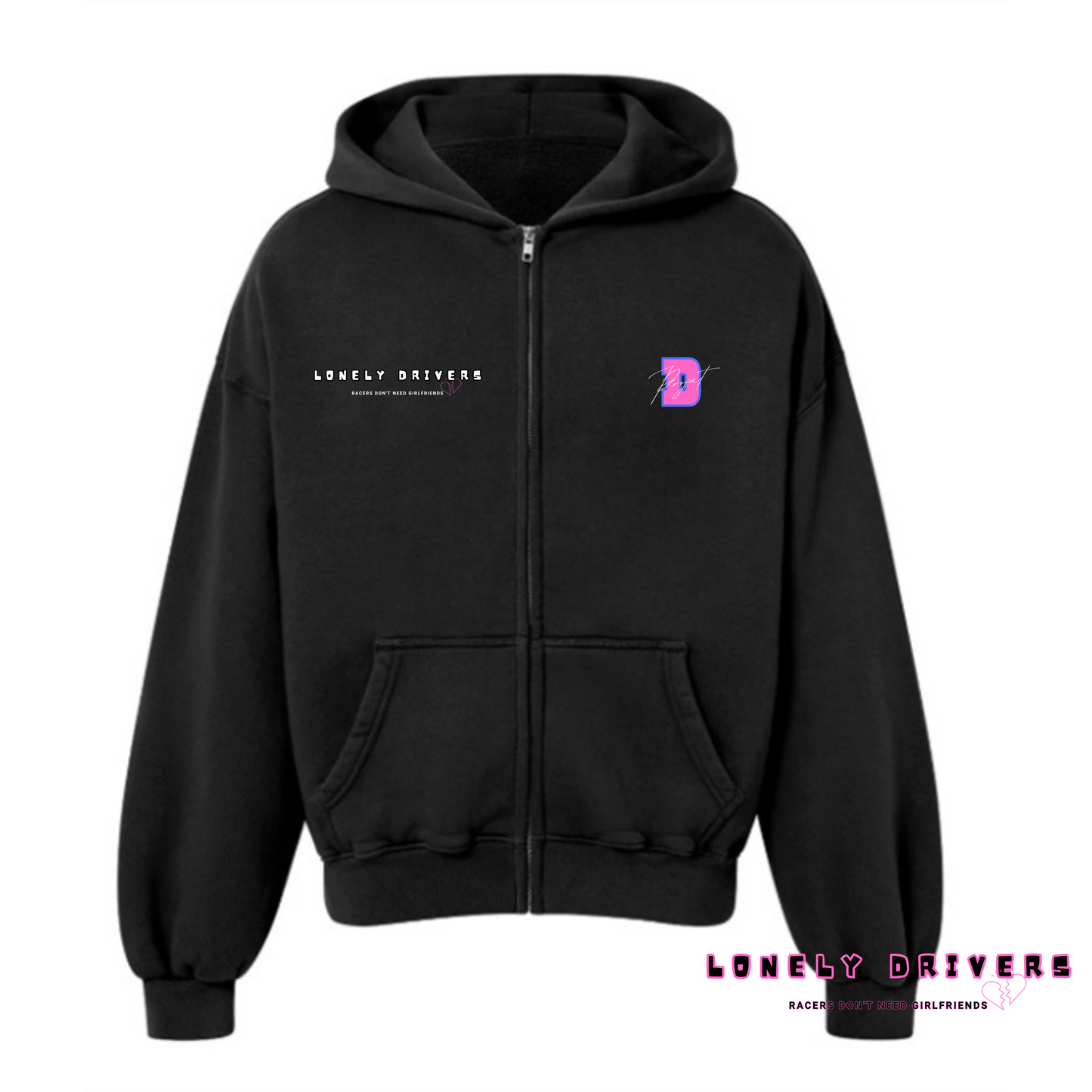Lonely Drivers - Zip Up Hoodie
